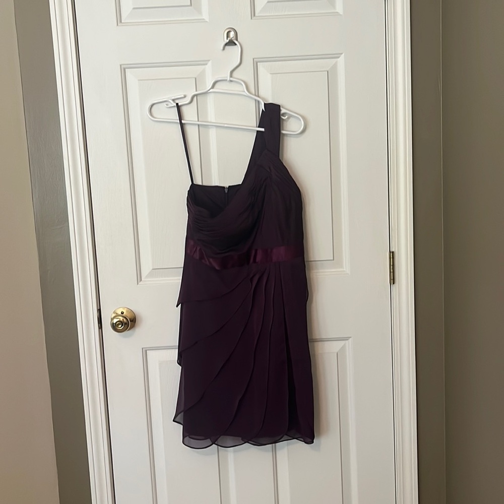 Purple Adrianna Papell Asymmetrical Special Occasion Dress